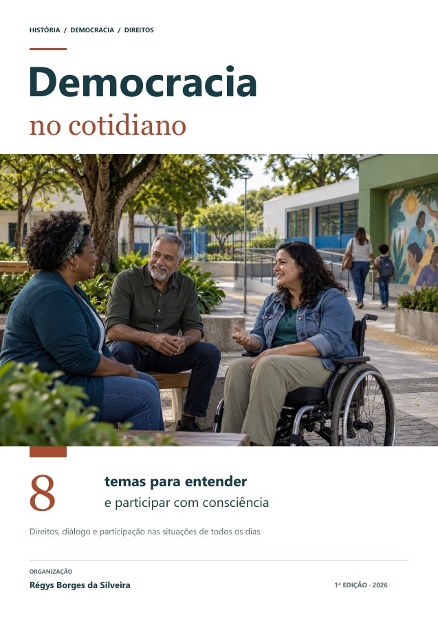 Capa da cartilha Democracia no cotidiano