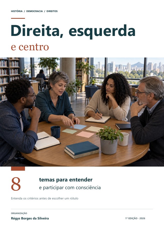 Capa da cartilha Direita, esquerda e centro