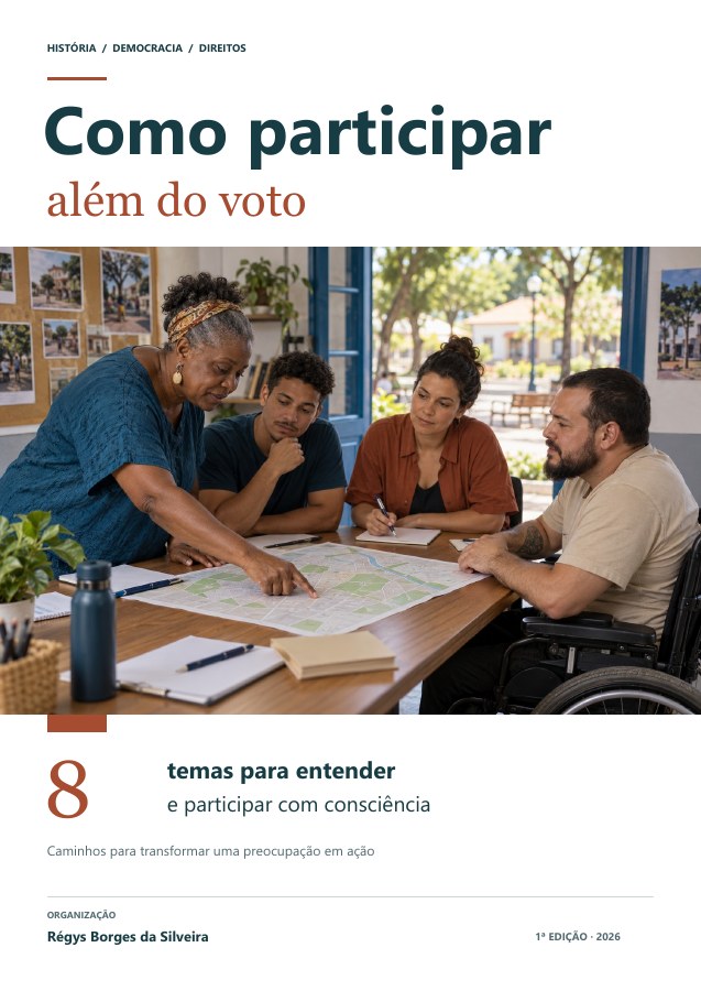 Capa da cartilha Como participar além do voto
