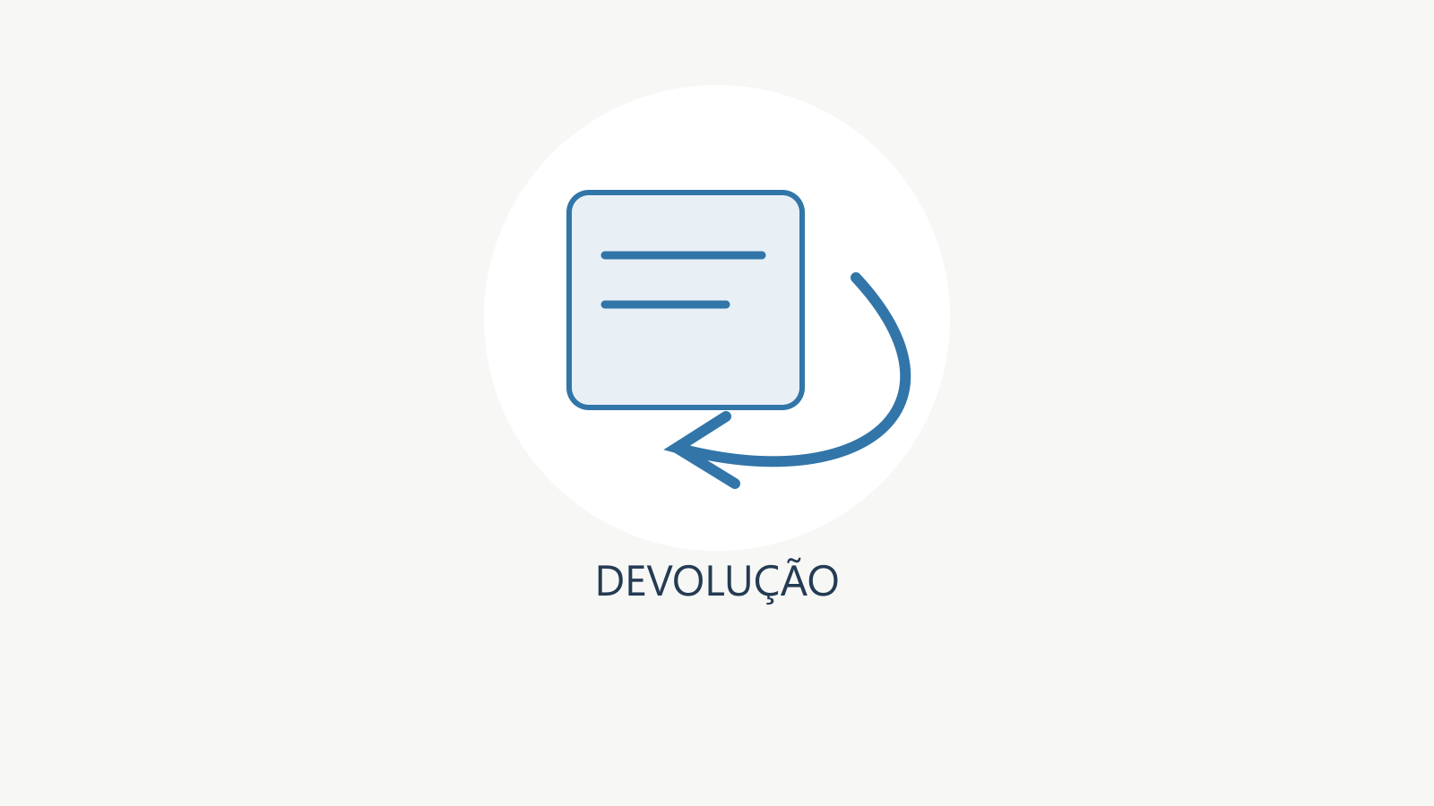 Ilustração editorial de devolução com registros relacionados e controles verificáveis.